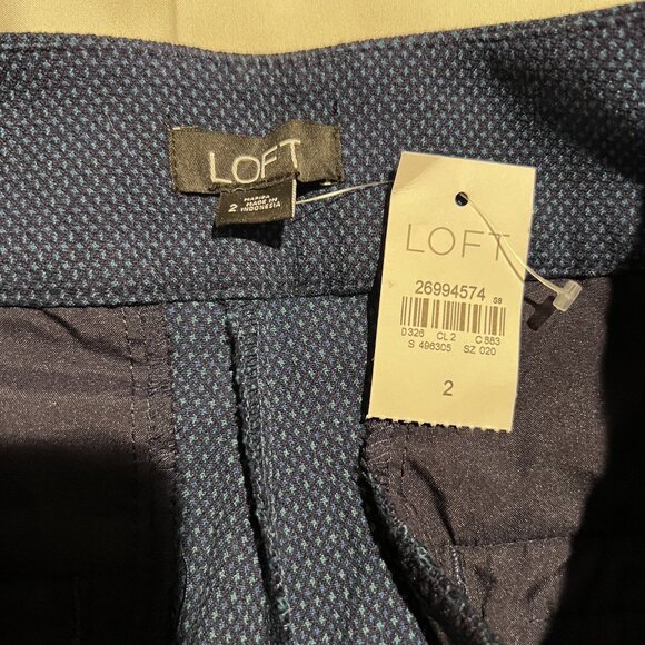 NWT LOFT Marisa Mid-Rise Skinny Pants straight thru the hip size 2 Navy - Picture 6 of 10
